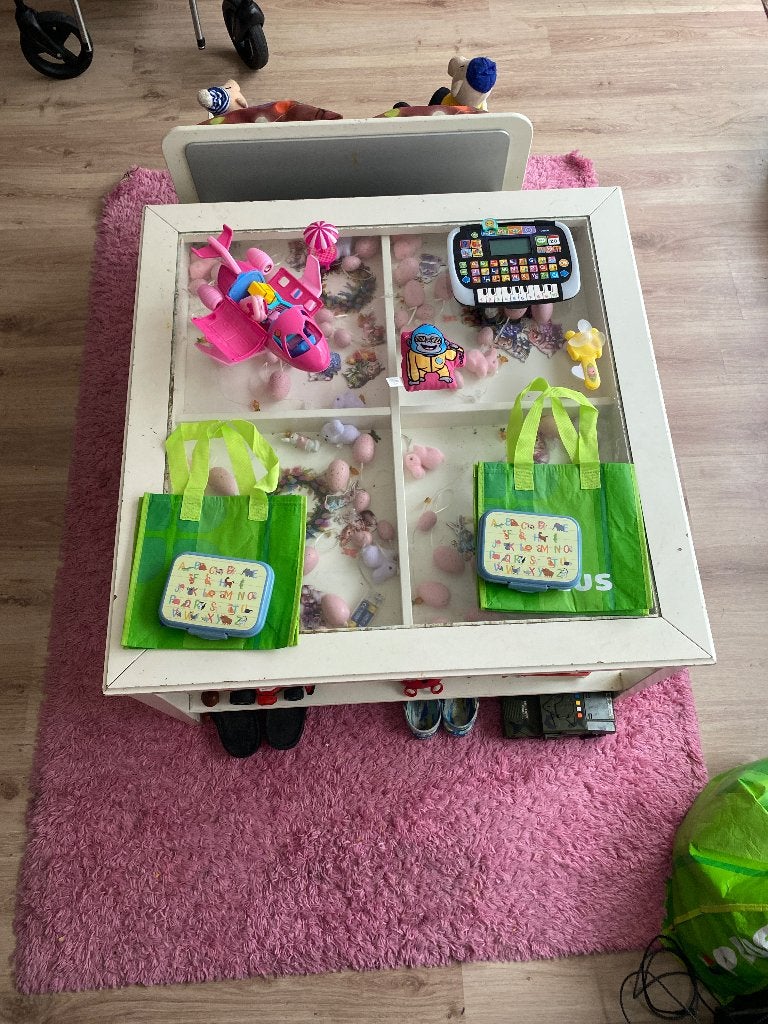 Leuk roze vloerkleed, Ophalen, 150 tot 200 cm, Zo goed als nieuw, Roze