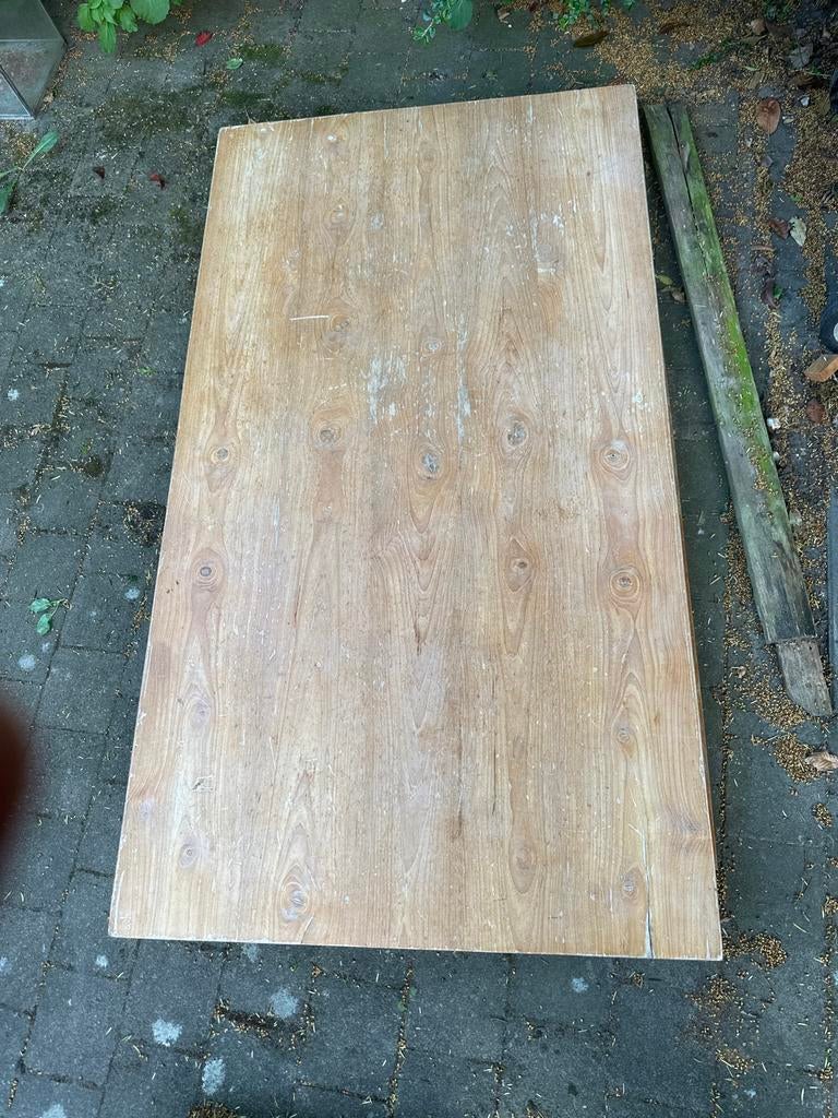 Teak houten tafelblad, Huis en Inrichting, Tafels | Eettafels, Ophalen of Verzenden, Gebruikt