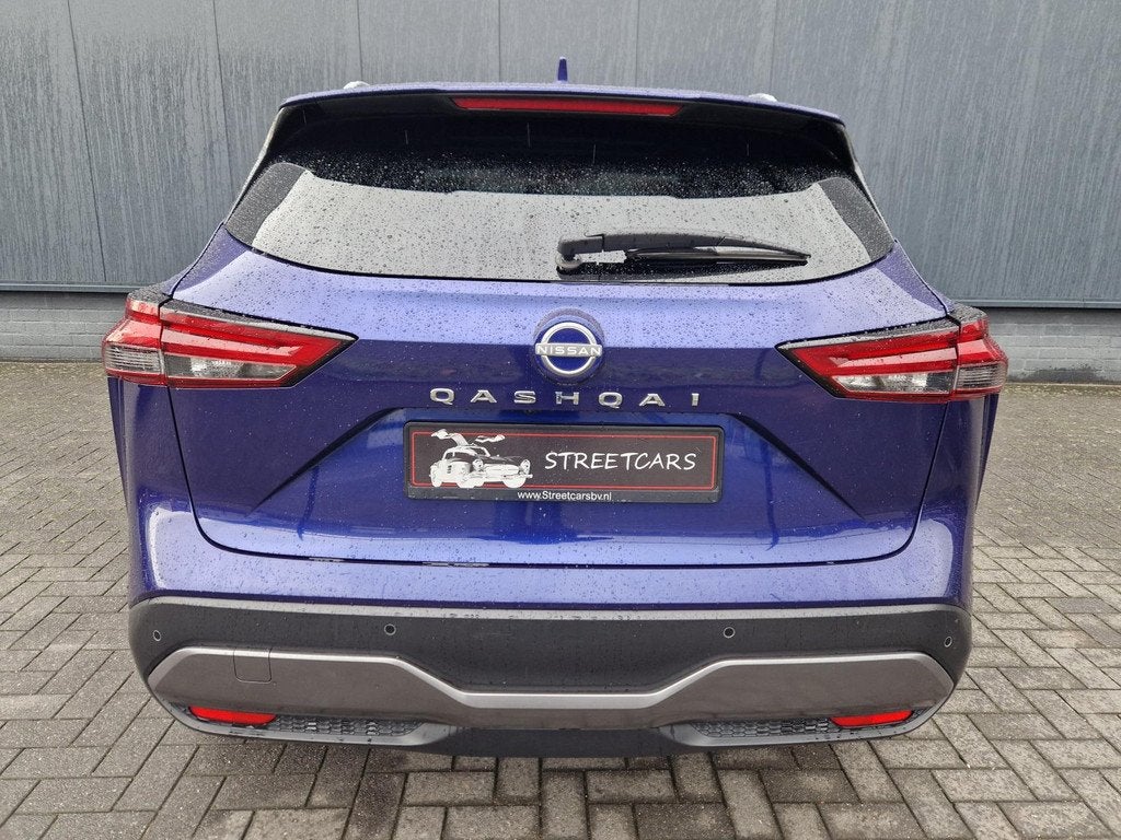 Nissan Qashqai 1.3 MHEV Xtronic Tekna Plus, Auto's, Nissan, 12 maanden, Zwart, Blauw, Leder