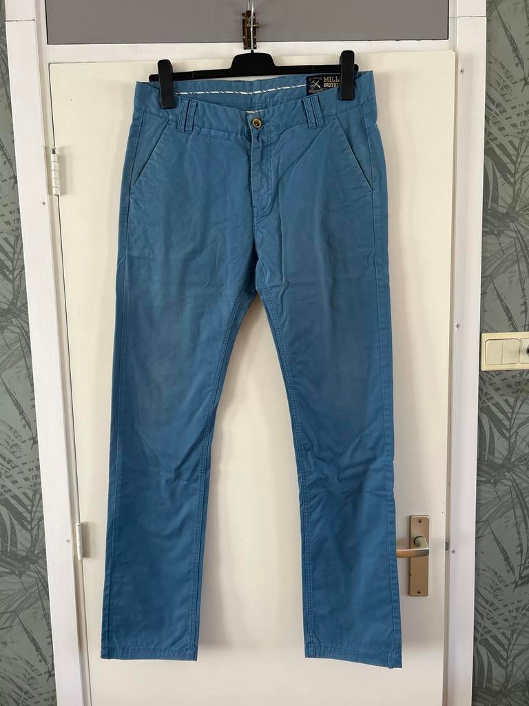 Heren broek Mills Brothers maat L, Kleding | Heren, Ophalen of Verzenden, Zo goed als nieuw, Maat 52/54 (L), Blauw
