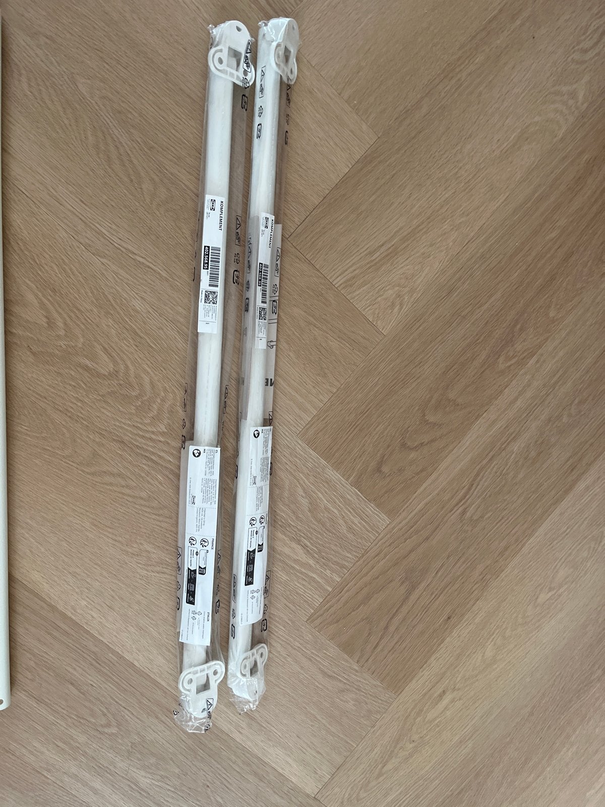 2x IKEA KOMPLEMENT Kledingroede 75 cm (2 stuks), Nieuw, Minder dan 25 cm, Minder dan 100 cm, Metaal