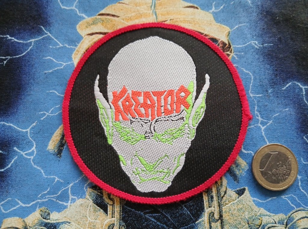 Kreator  vintage 1990 behind the mirror patch k6 metal, Verzenden, Zo goed als nieuw, Foto of Kaart