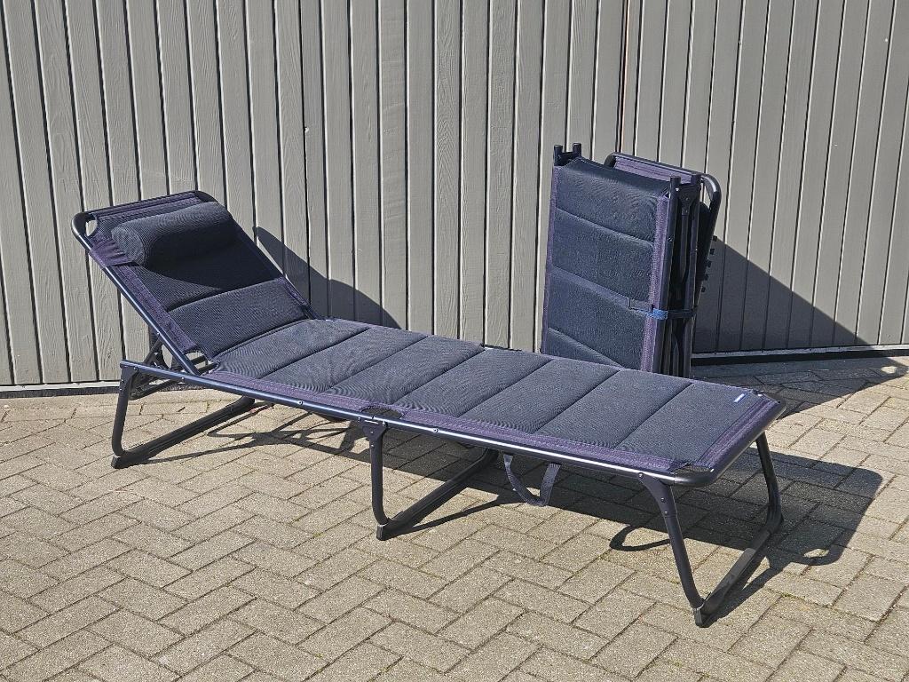 ligbedjes, Caravans en Kamperen, Kampeermeubelen, Zo goed als nieuw, Campingstoel, Ophalen