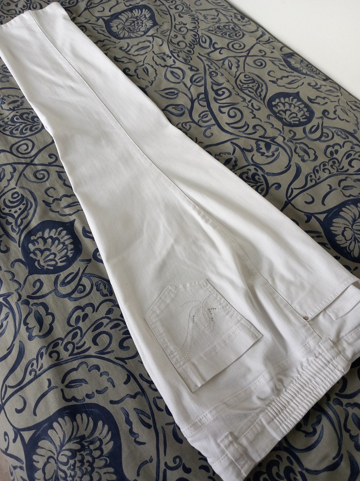 Nieuwe witte Toni katoenen broek maat 48t elastiek in tail, Wit, Maat 46/48 (XL) of groter, Nieuw, Ophalen of Verzenden