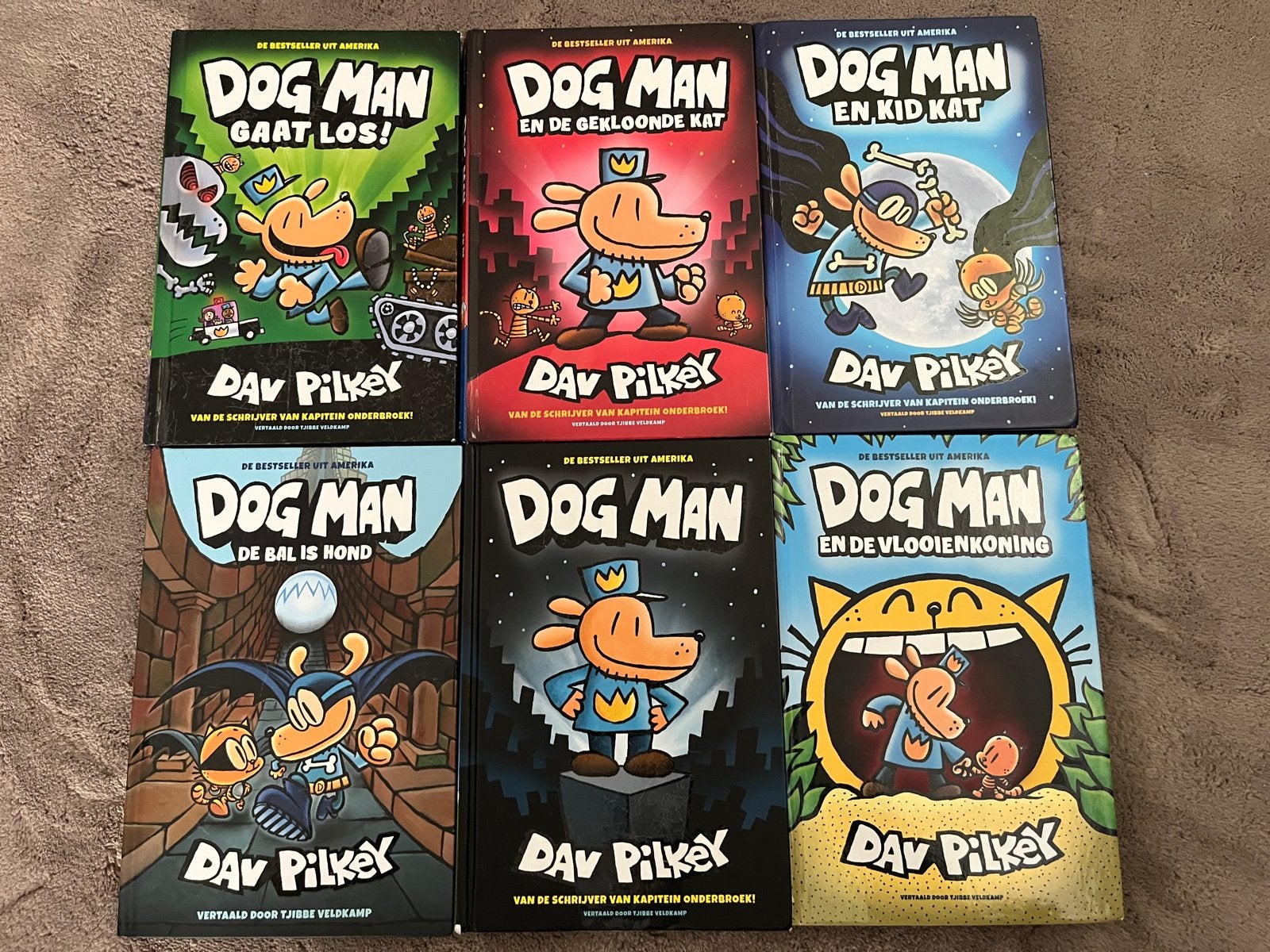 Dog Man Boekenreeks - 6 delen van Dav Pilkey, Ophalen of Verzenden, Zo goed als nieuw, Fictie algemeen
