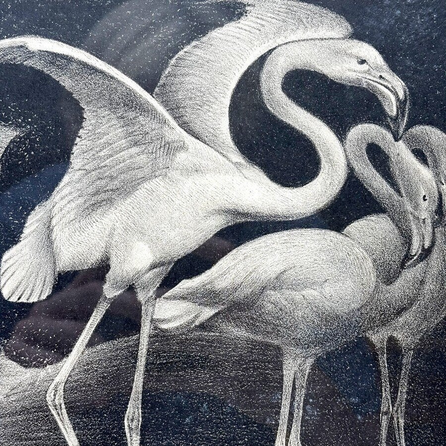 Jan Schonk (1889-1976) - Twee litho’s, vogels, Gesigneerd, Ophalen of Verzenden, Dieren en Natuur, Lithografie