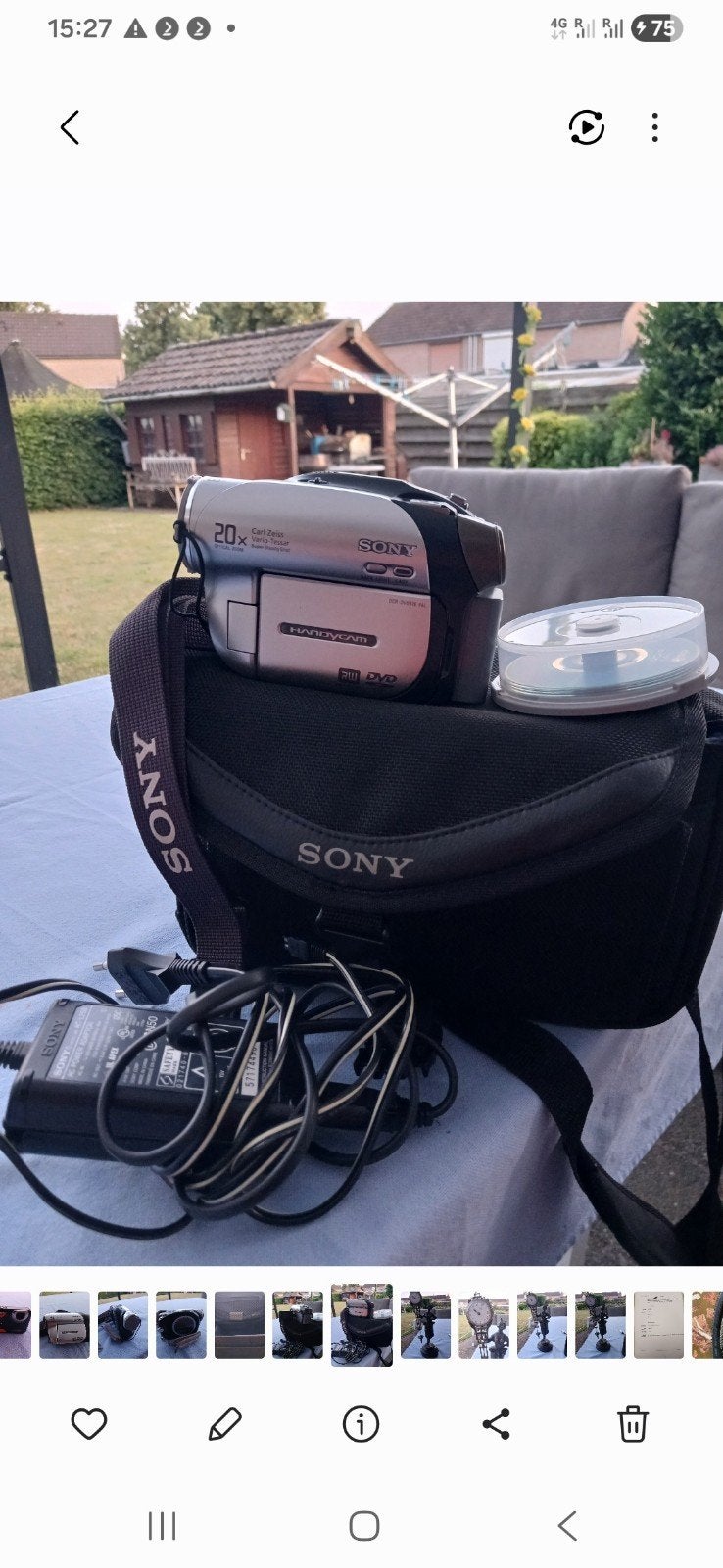 Sony DCR-DVD92E Handycam DVD Camcorder, Gebruikt, Dvd, 20x of meer, Ophalen of Verzenden