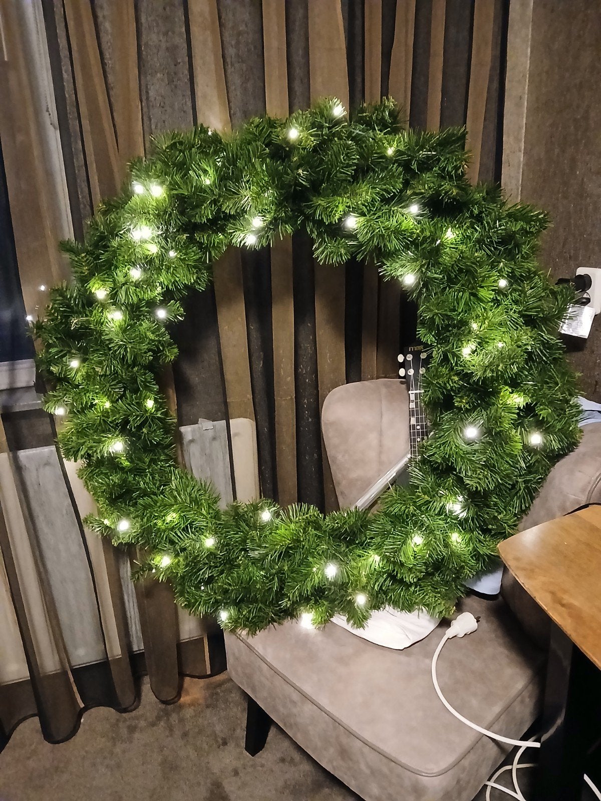 te koop kerstkrans met verlichting, Ophalen of Verzenden, Zo goed als nieuw
