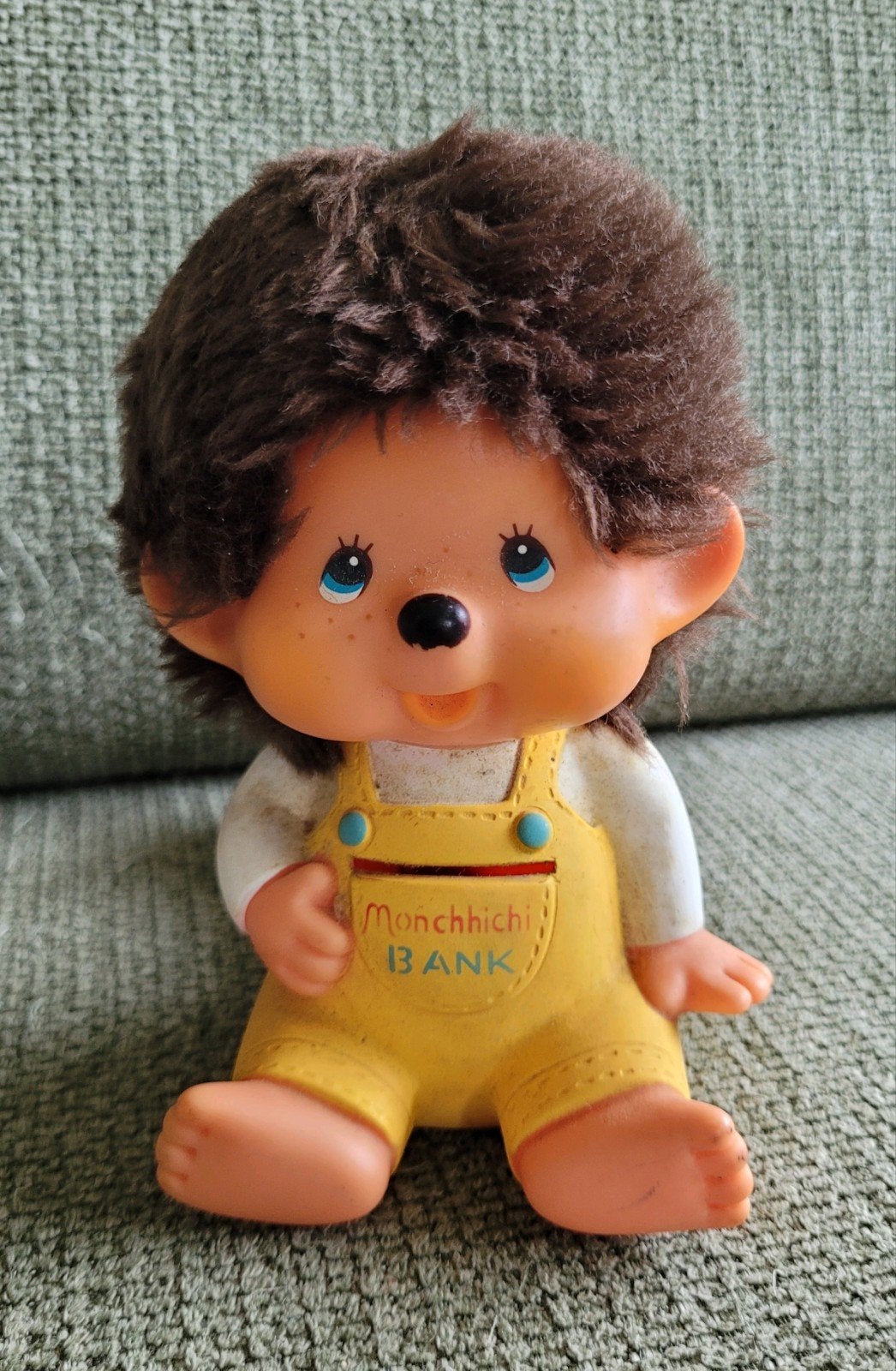 Vintage Monchhichi aapje -monchichi - spaarpot Jr. '70 Japan, Verzamelen, Ophalen of Verzenden, Gebruikt