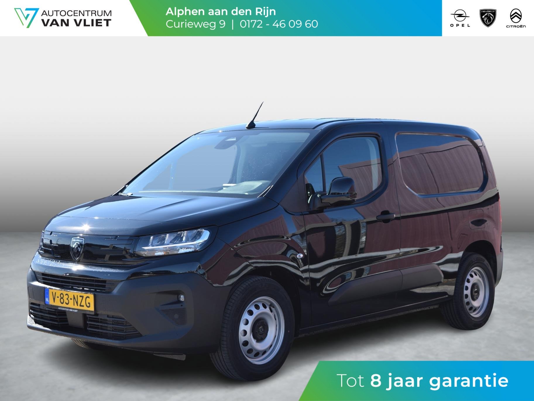 Peugeot e-Partner L1 50 kWh | warmtepomp | achteruitrijcamer, 330 km, Zwart, Origineel Nederlands, 2 stoelen