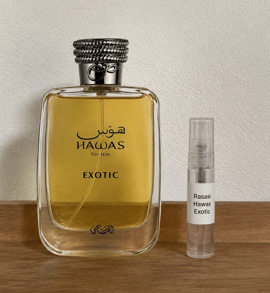 Rasasi - Hawas Exotic samples 1-5ml, Ophalen of Verzenden, Zo goed als nieuw