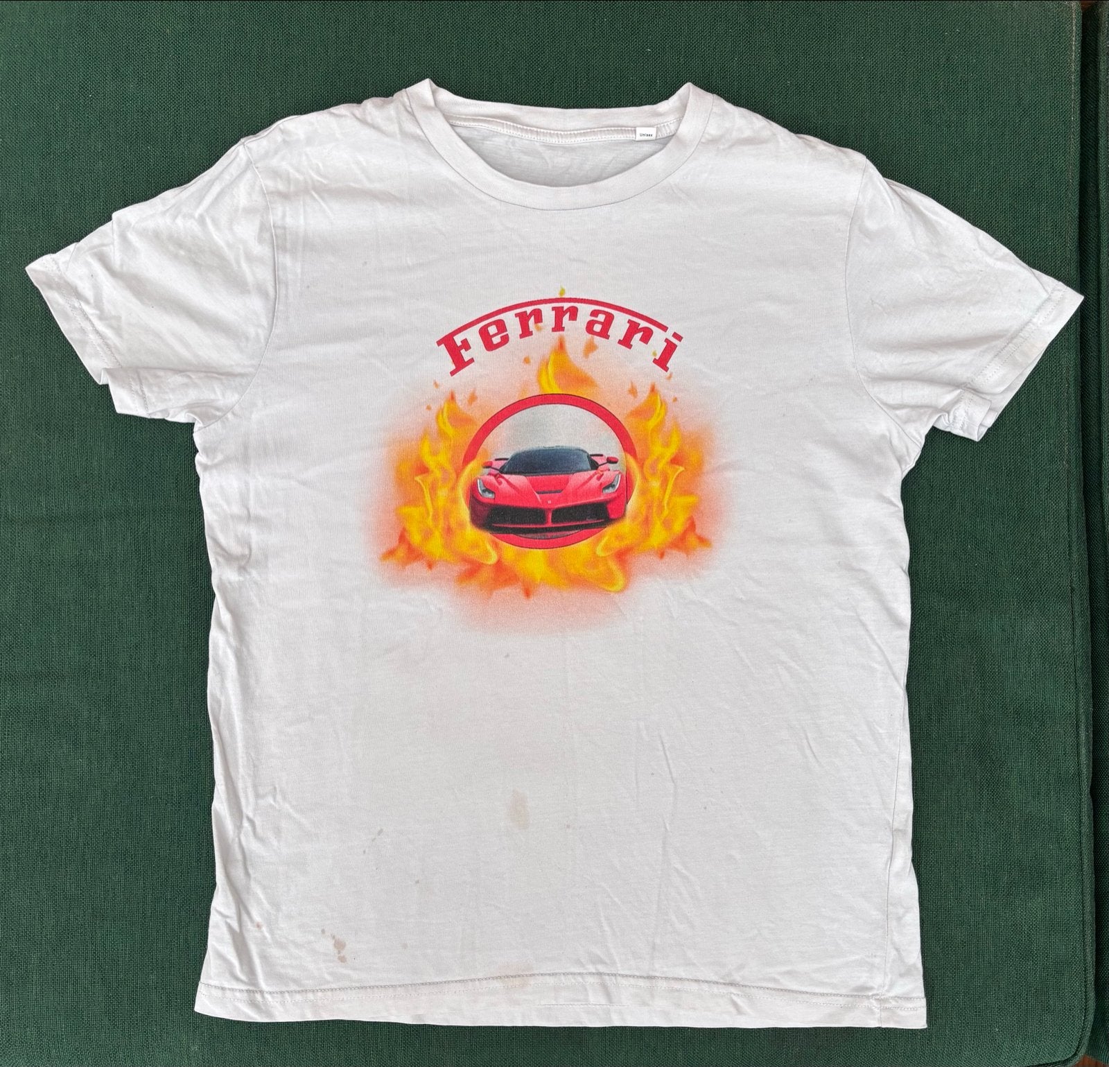 Uniek Ferrari T-shirt XS voor jongens 11-12 jaar, Ophalen, Gebruikt, Jongen, Shirt of Longsleeve