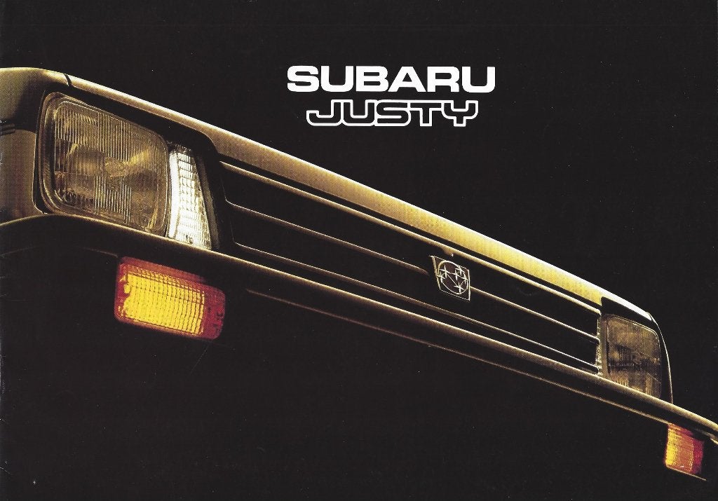 Folder Subaru Justy 1987, Ophalen of Verzenden, Gelezen, Overige merken