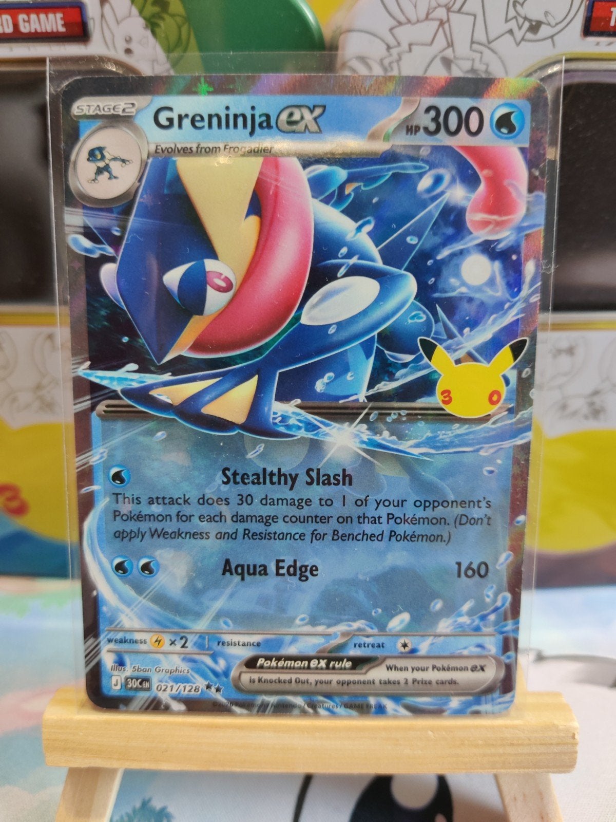 Greninja Ex 021 30 anniversary, Hobby en Vrije tijd, Ophalen, Nieuw, Losse kaart, Foil