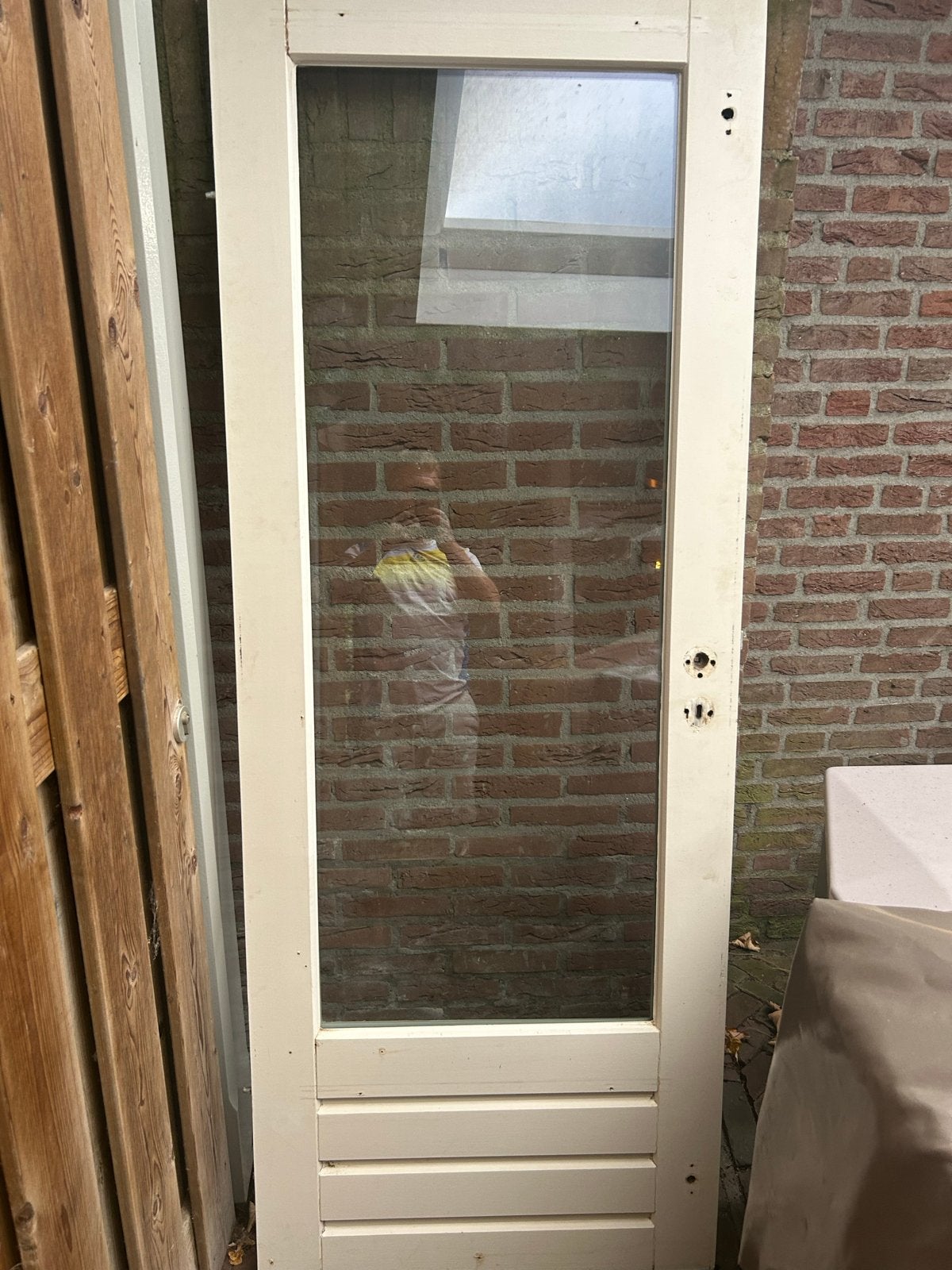 Merbau buitendeur(201,5x77,5), Doe-het-zelf en Verbouw, Deuren en Horren, Ophalen, Gebruikt, 80 tot 100 cm, Buitendeur