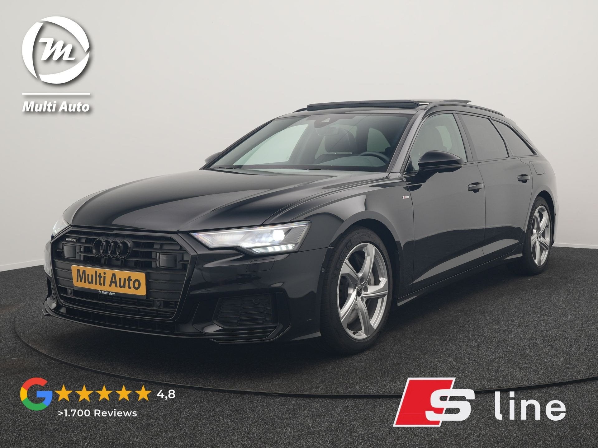Audi A6 Avant 50 TFSI e Quattro 2x S Line PHEV 300pk Dealer, Auto's, Audi, Automaat, Dealer onderhouden, 77 km/l, Gebruikt