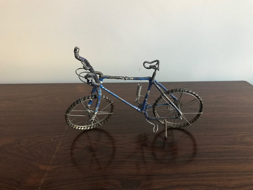 Miniatuur fiets in metaaldraad, Ophalen of Verzenden