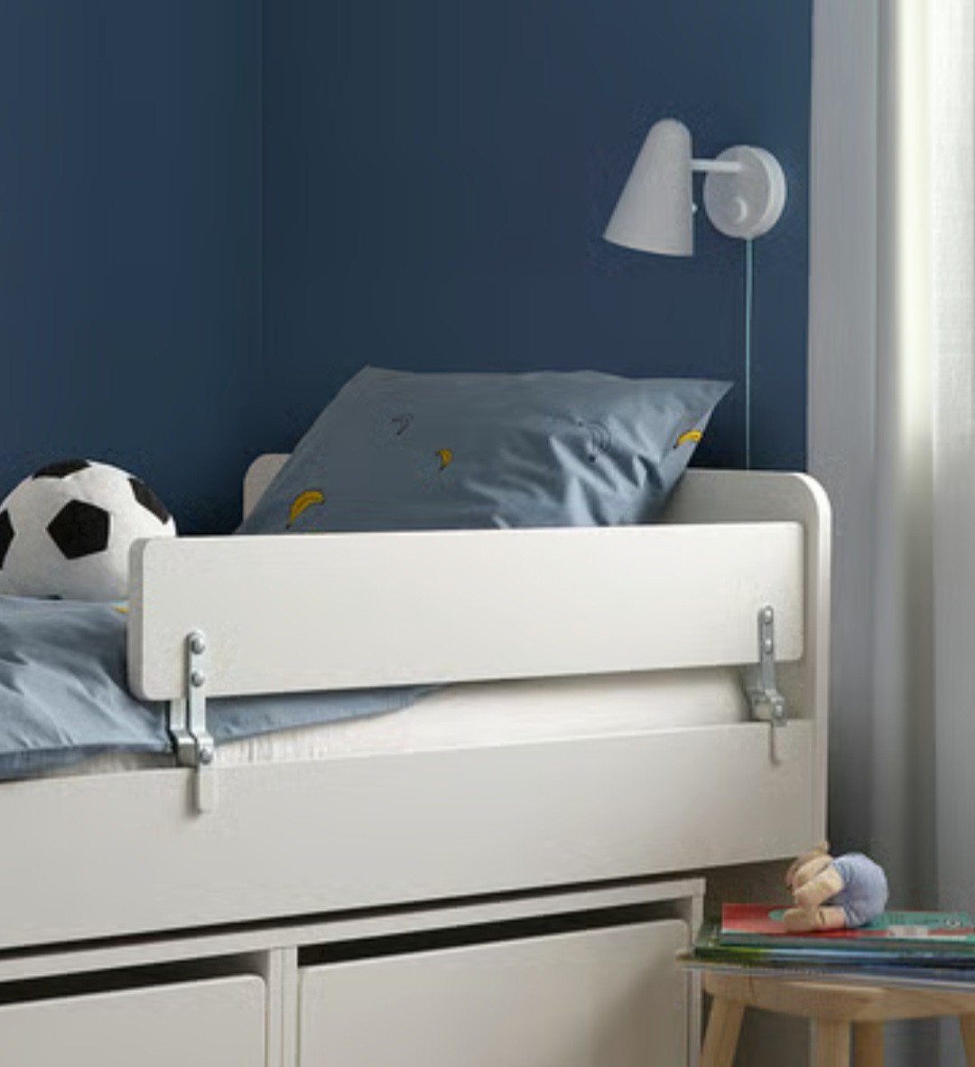 IKEA NATTAPA bedhekje bed zijsteun valbeschermer (2 stuks), Ophalen, Zo goed als nieuw, Minder dan 140 cm, Minder dan 70 cm