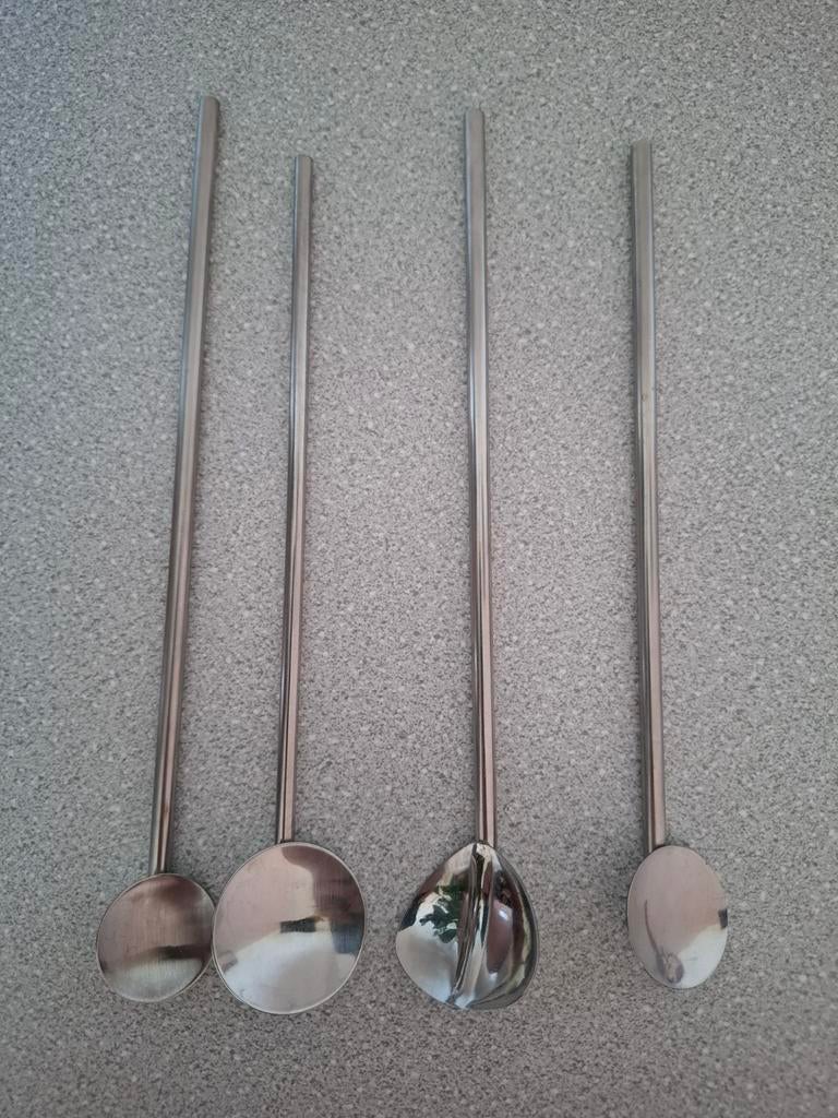 Rvs rietjes lepels, Ophalen of Verzenden