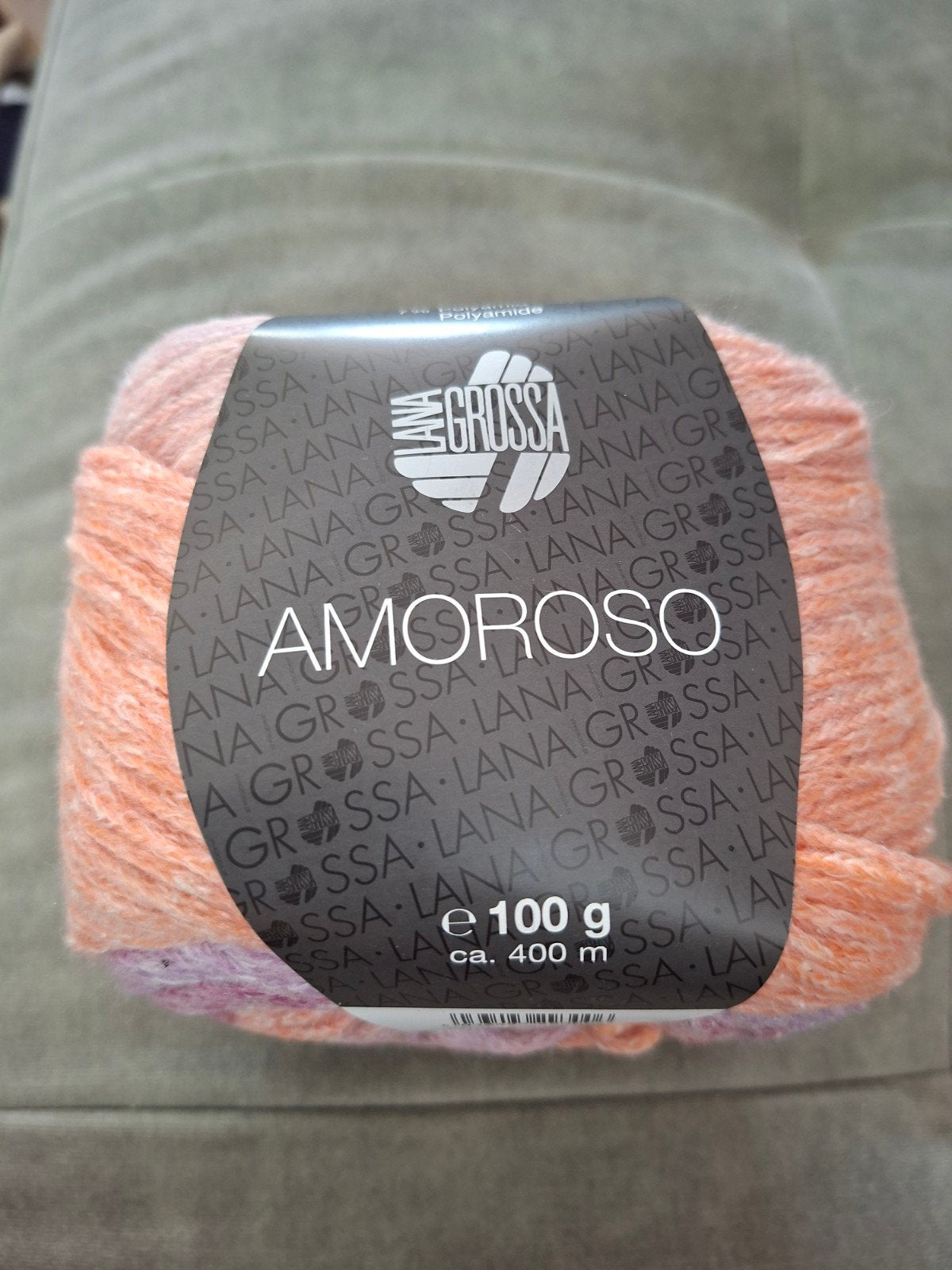 Lana Grossa Amoroso Wol - Oranje/Paars (100g), Ophalen of Verzenden, Nieuw, Breien of Haken, Wol of Garen
