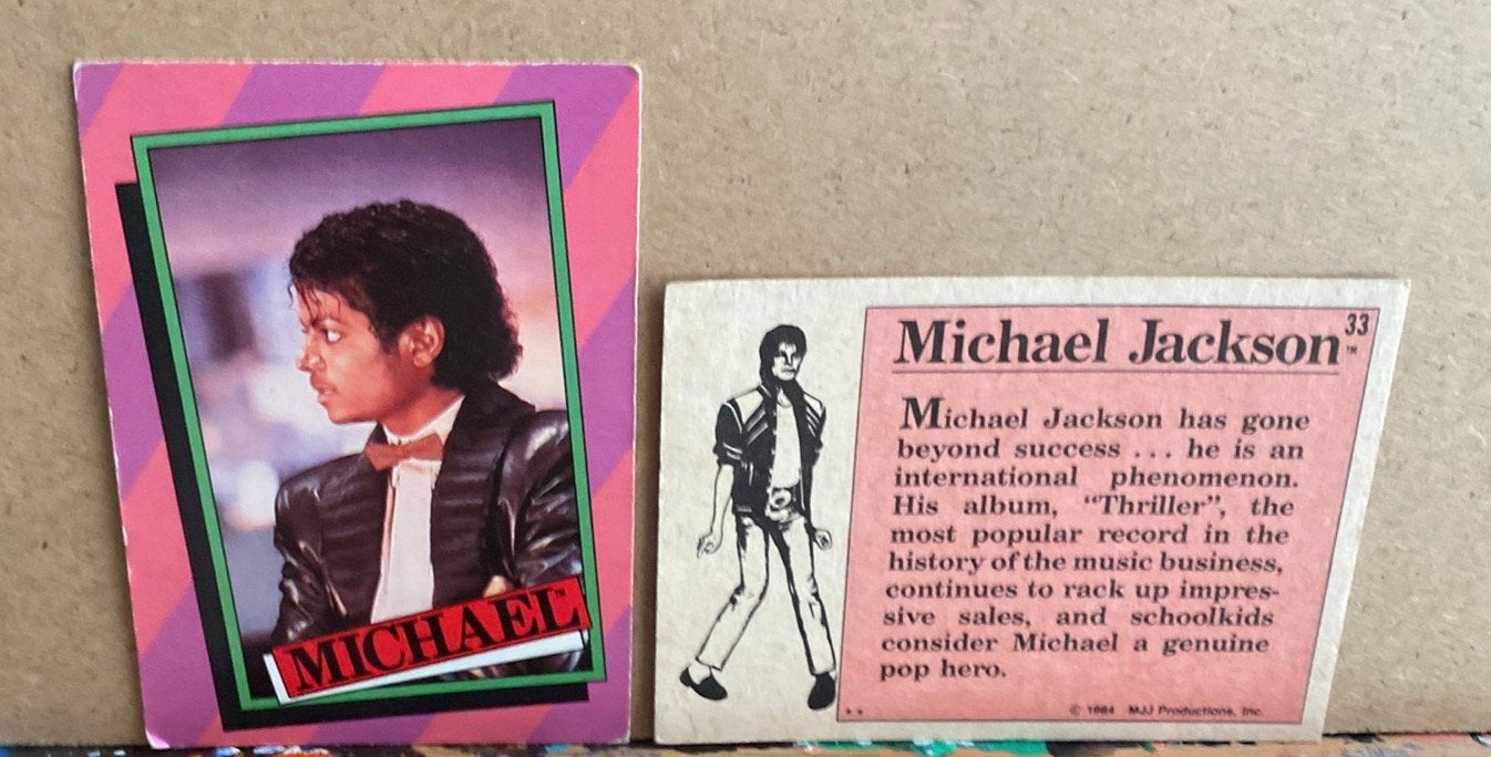 1984 Michael Jackson, verzamel/ruilkaart, Ophalen of Verzenden