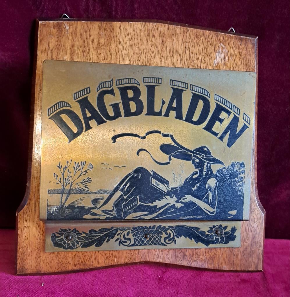 Dagbladhouder oude vintage Dagbladhouder decoratie, Verzenden