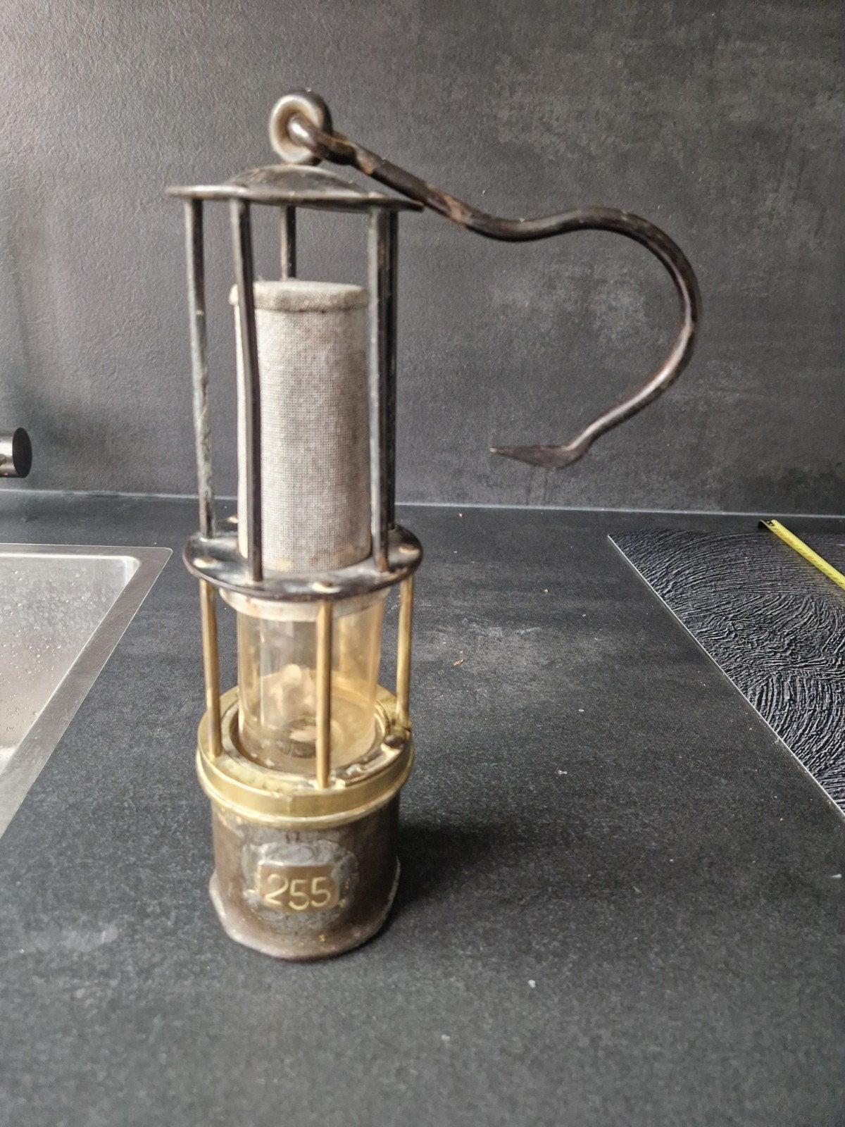Antieke mijnlamp - Authentiek en decoratief, Antiek en Kunst, Ophalen of Verzenden