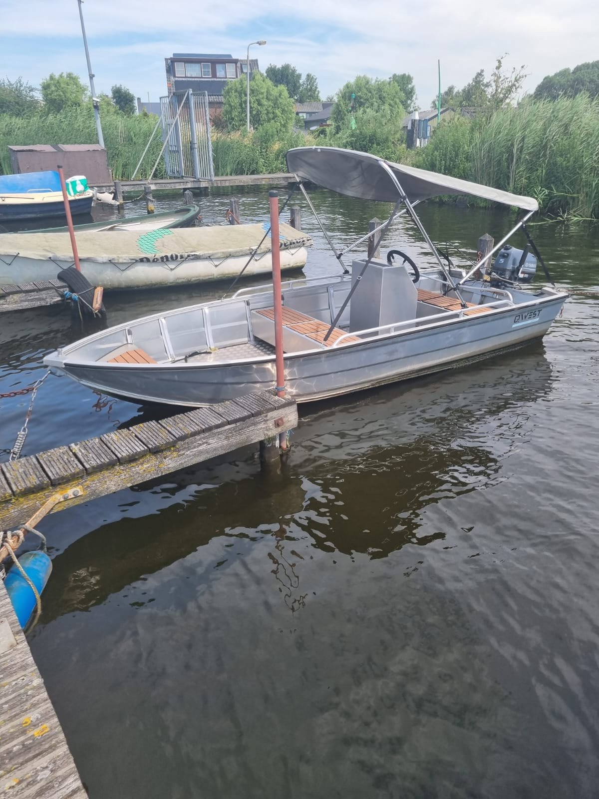 Qwest B420L aluminium consoleboot met Yamaha 5PK, Watersport en Boten, Ophalen, Overige merken, 4 m, Tot 10 pk