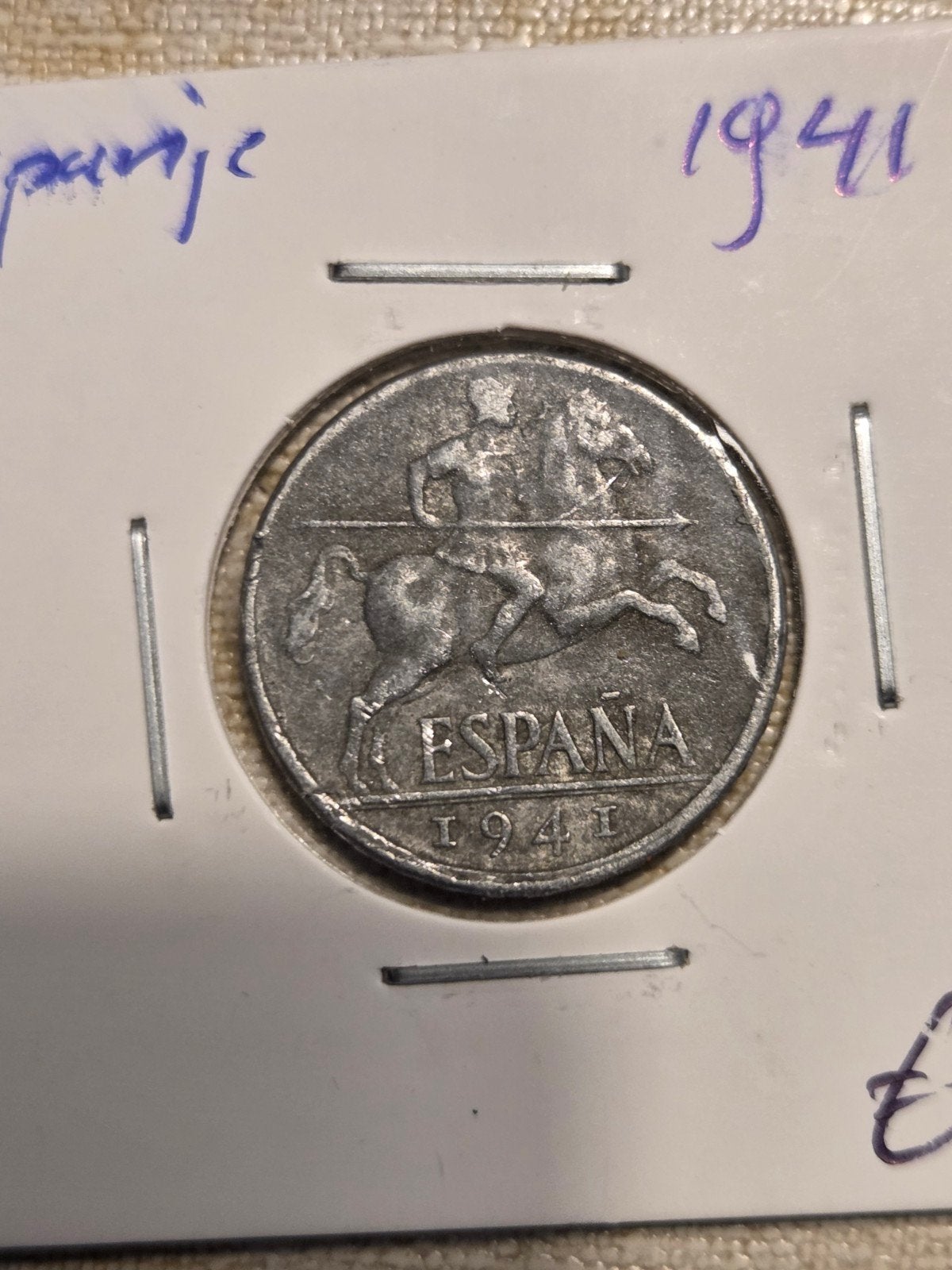 espana 1941,unieke munt., Ophalen of Verzenden