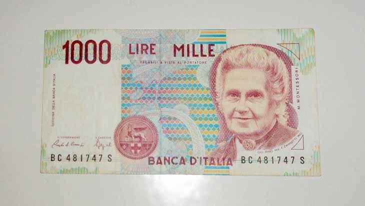 Biljet Italie 1000 Lire, Ophalen of Verzenden, Italië, Los biljet