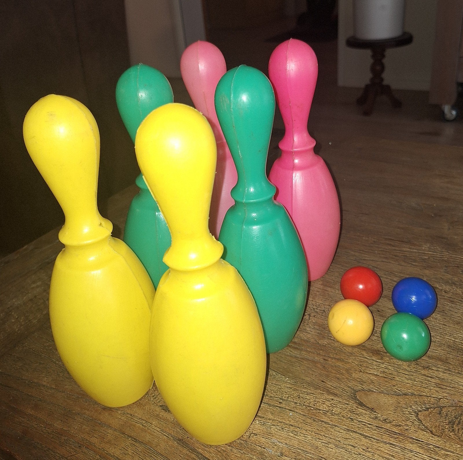 Vintage Kinder Bowling Set - Kleurrijk en Compleet, Ophalen, Gebruikt, Jongen of Meisje