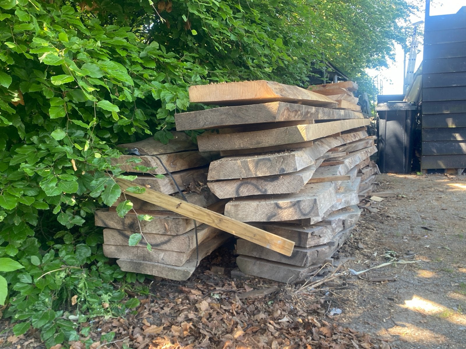 Plataan hout 75mm dikte in diverse lengtes, Ophalen, Gebruikt, Plank, Overige houtsoorten