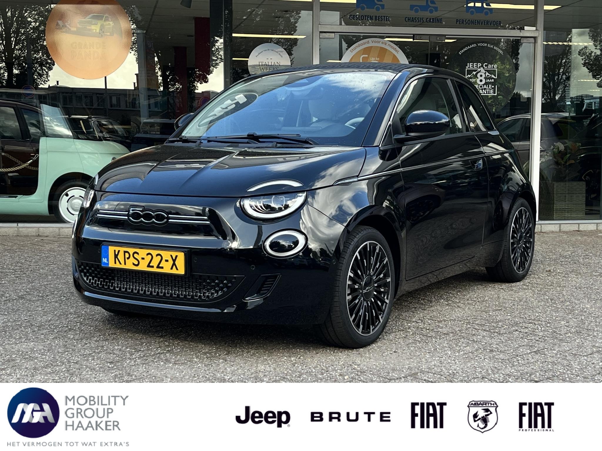 Fiat 500 C La Prima 42 kWh | Cabrio | Apple-Android | Parkee, Auto's, Gebruikt, 118 pk, Cabriolet, 4 stoelen