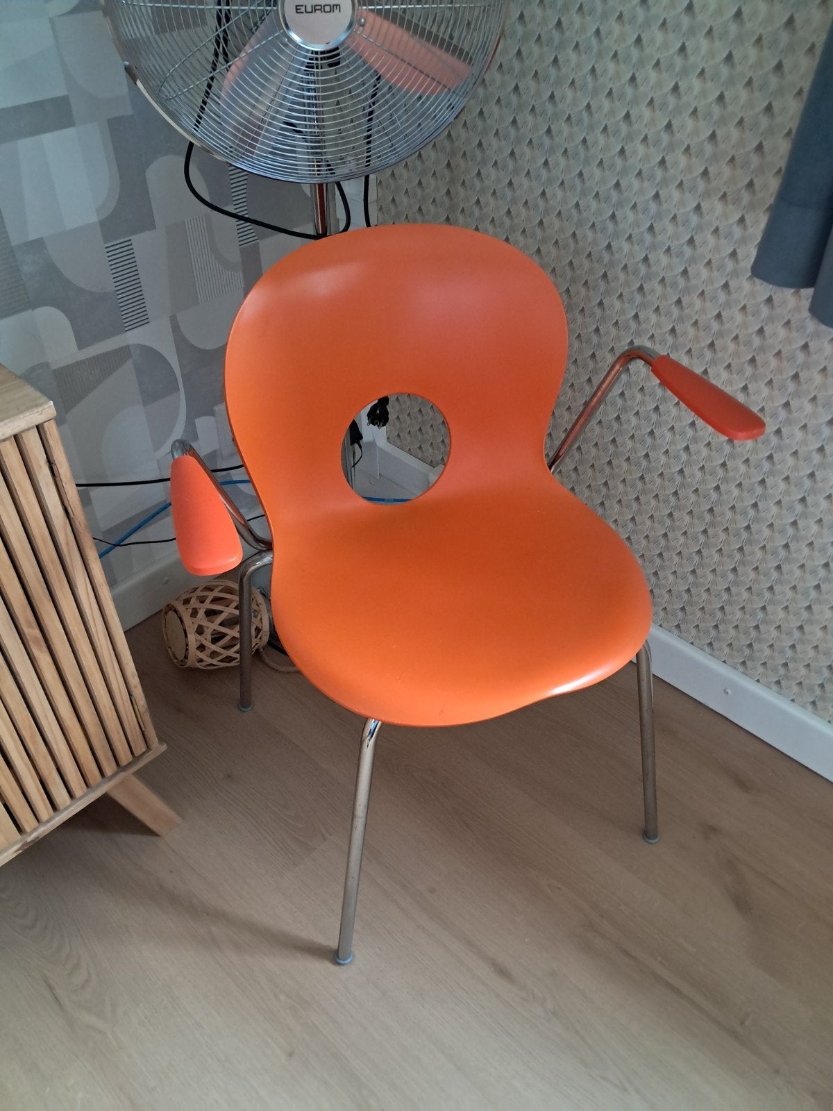 Set van 2 oranje Rexite Olivia design stoelen - Retro, Ophalen, Twee, Overige kleuren, Retro