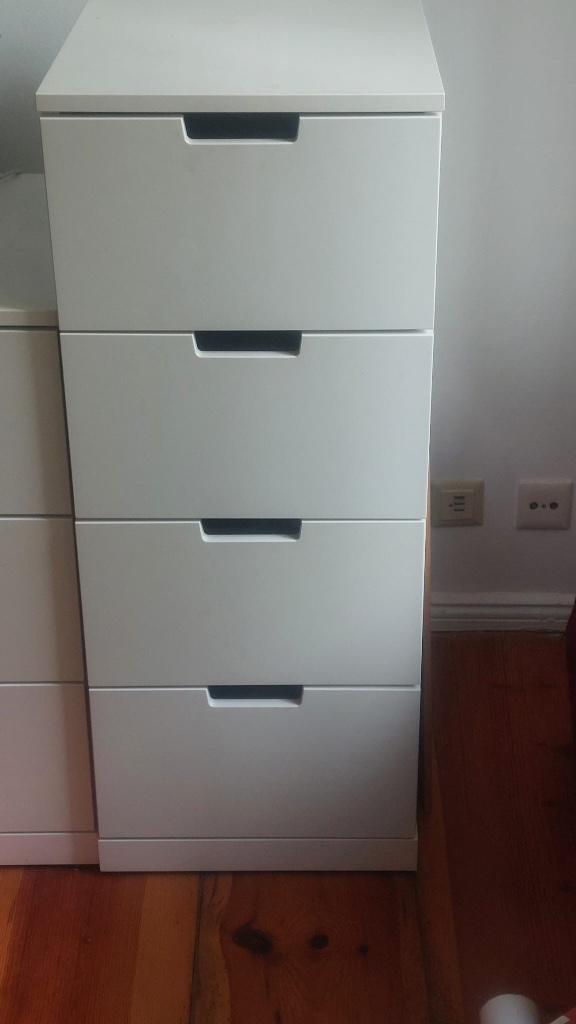 IKEA Nordli kast met 4 lades, Ophalen, Minder dan 50 cm, Zo goed als nieuw, 3 of 4 laden