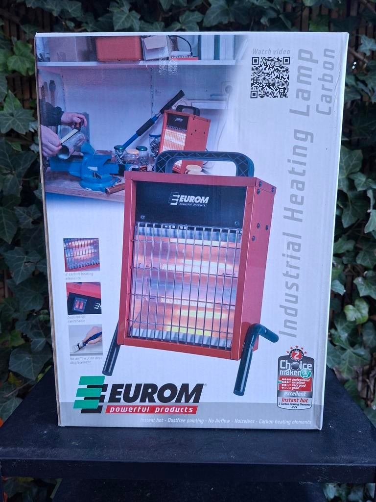 Eurom Industriële Carbon Verwarming Lamp 800W - Nieuw!, 30 tot 80 cm, Overige typen, Nieuw, Minder dan 60 cm