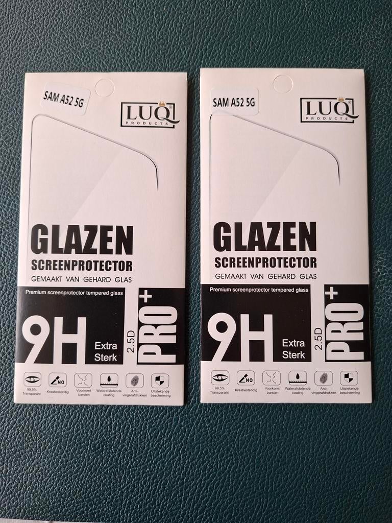 2x Screenprotector Samsung A52 Gehard Glas Nieuw, Ophalen of Verzenden, Nieuw, Overige modellen, Frontje of Cover