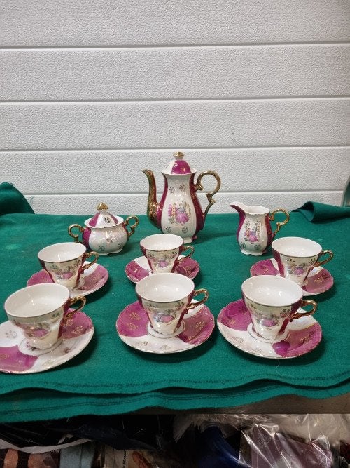 theeservies vintage oud rose compleet, Huis en Inrichting, Ophalen of Verzenden, 'T Olde Gre-j, Info@toldegrej.nl, Endepoelstraat 20f Didam