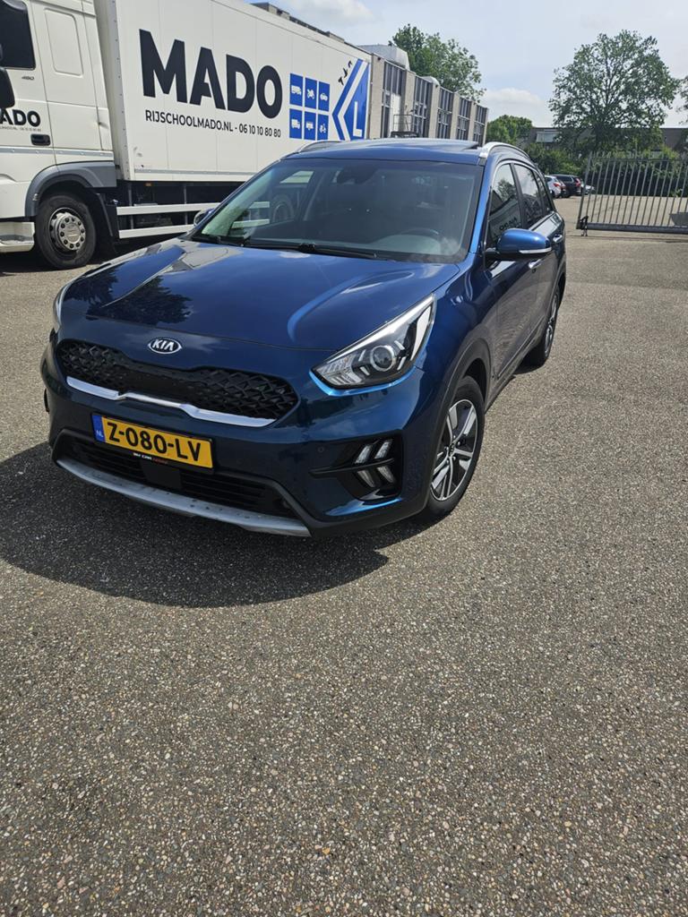 Kia Niro 1.6 GDi Hybrid 141pk Dct6 2020 Blauw, Auto's, Zwart, 1580 cc, Blauw, 1390 kg