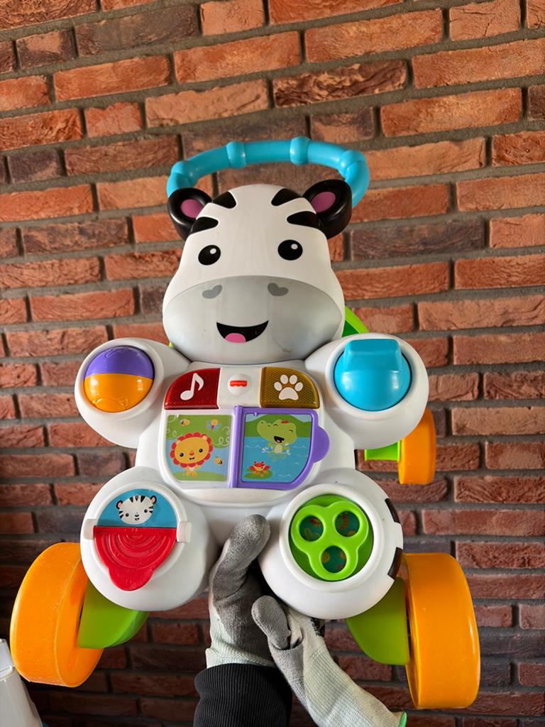Fisher-Price Zebra Loopwagentje en Activiteitenpaneel, Ophalen, Gebruikt, Overige typen, Met licht