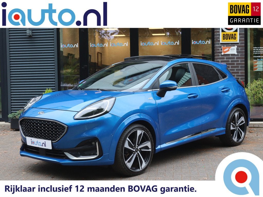 Ford Puma 1.0 155PK Hybrid ST-Line Vignale Pano/Leder/B&O/Ke, Auto's, Ford, Voorwielaandrijving, 12 maanden, Automatische klimaatregeling