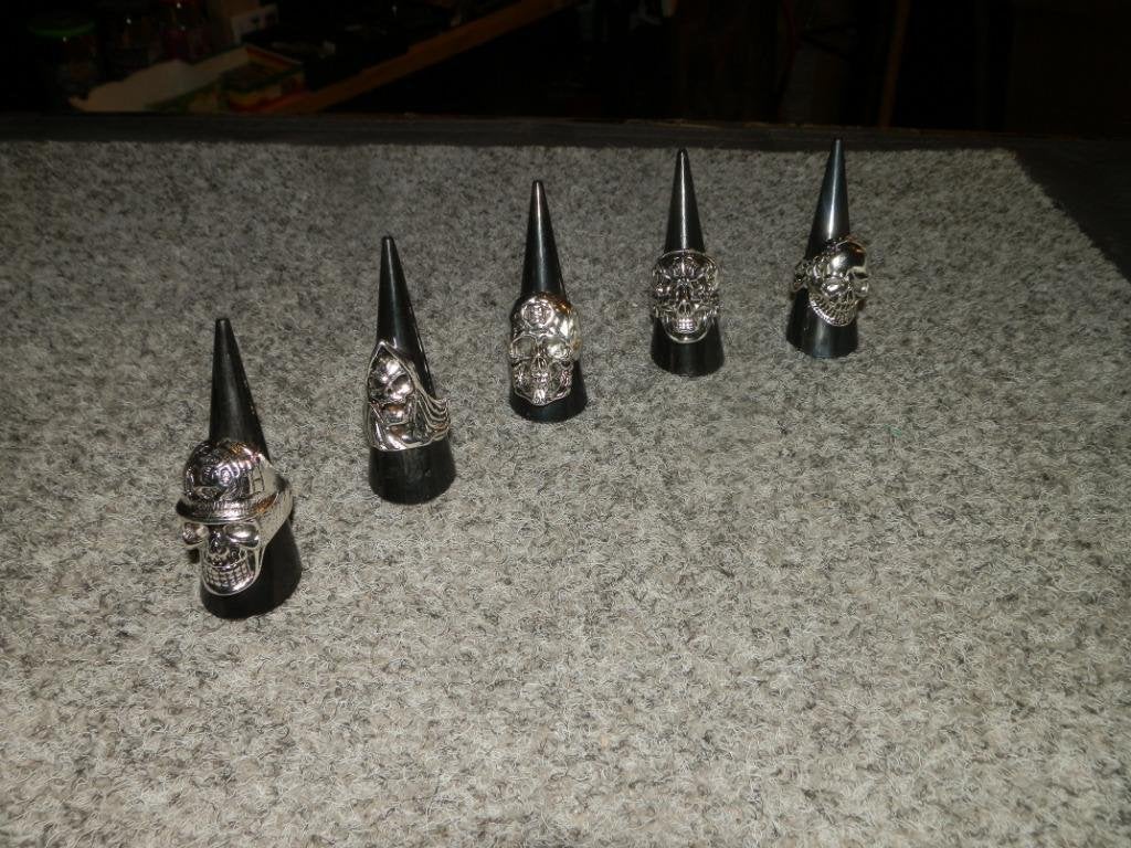Ringen doodshoofd skelet, Sieraden, Tassen en Uiterlijk, Ringen, Ophalen of Verzenden, Nieuw, IJzer of Staal, Dame of Heer