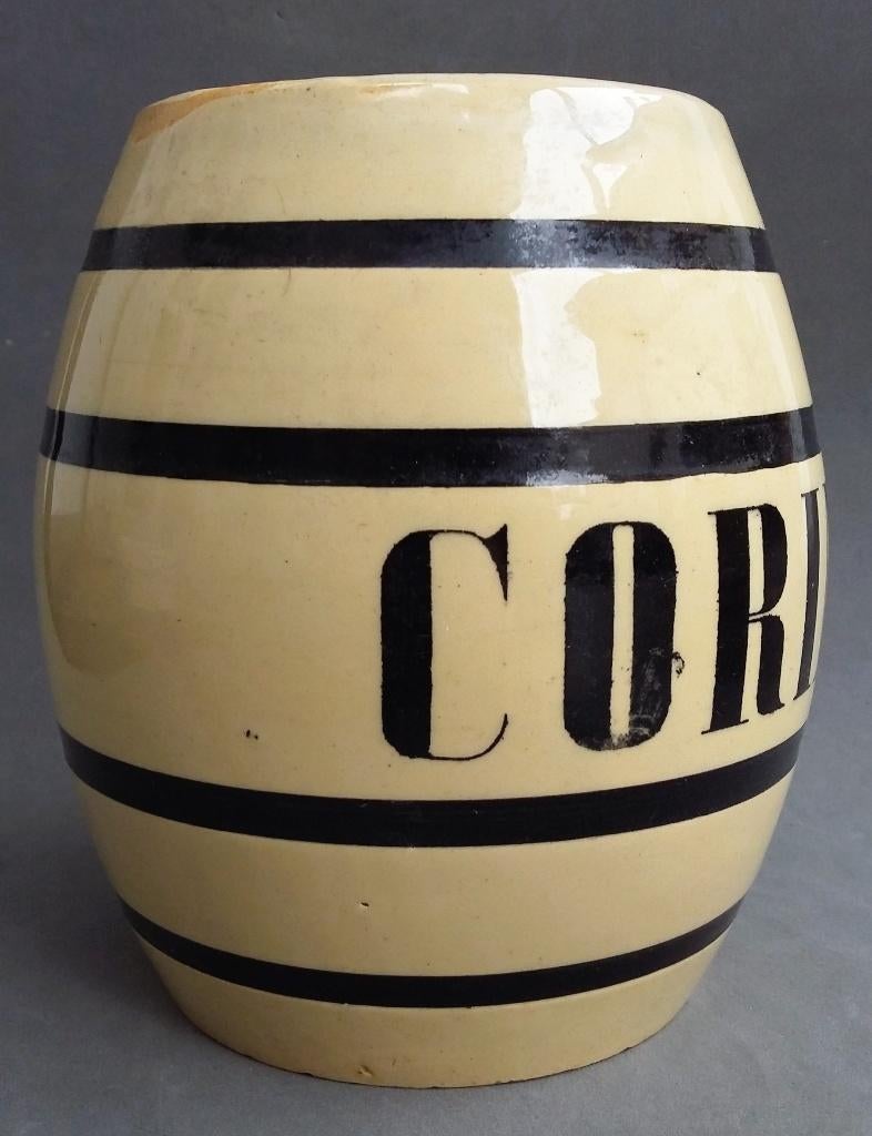 Om 1910 Voorraadpot Voorraad Pot Keuken Winkel Kruidenier, Antiek en Kunst, Ophalen of Verzenden