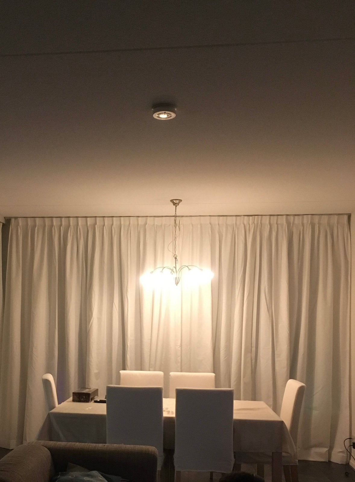 Gordijn Napels 380x261 Leen Bakker (Wit), Huis en Inrichting, Stoffering | Gordijnen en Lamellen, Ophalen, Zo goed als nieuw, Gordijn