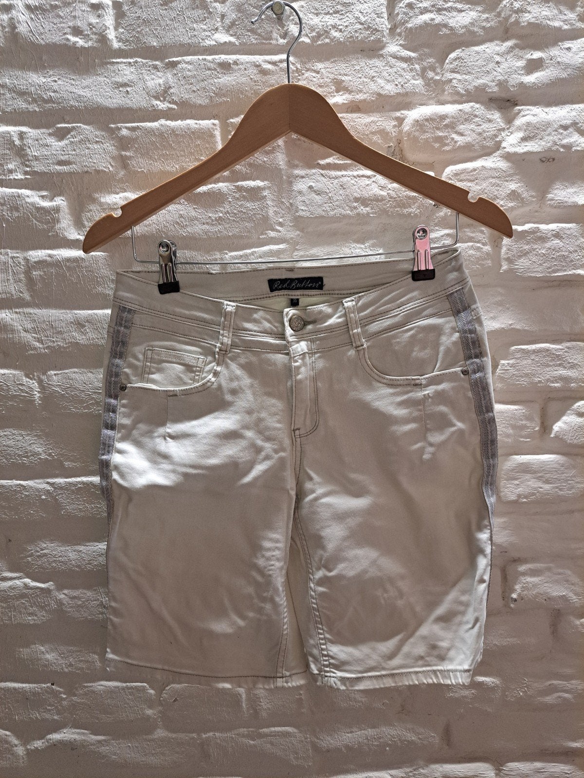 Red Button korte broek maat 36, Kleding | Dames, Kort, Verzenden, Wit, Zo goed als nieuw