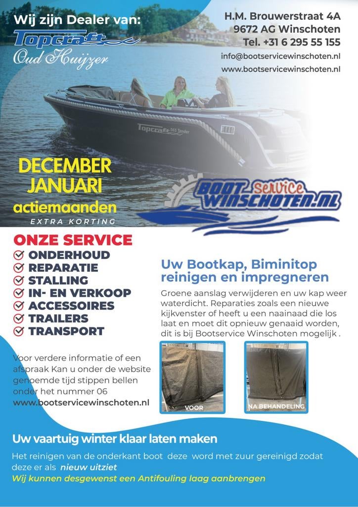 Reinigen van bootkap /carbioletkap, Watersport en Boten, Ophalen of Verzenden