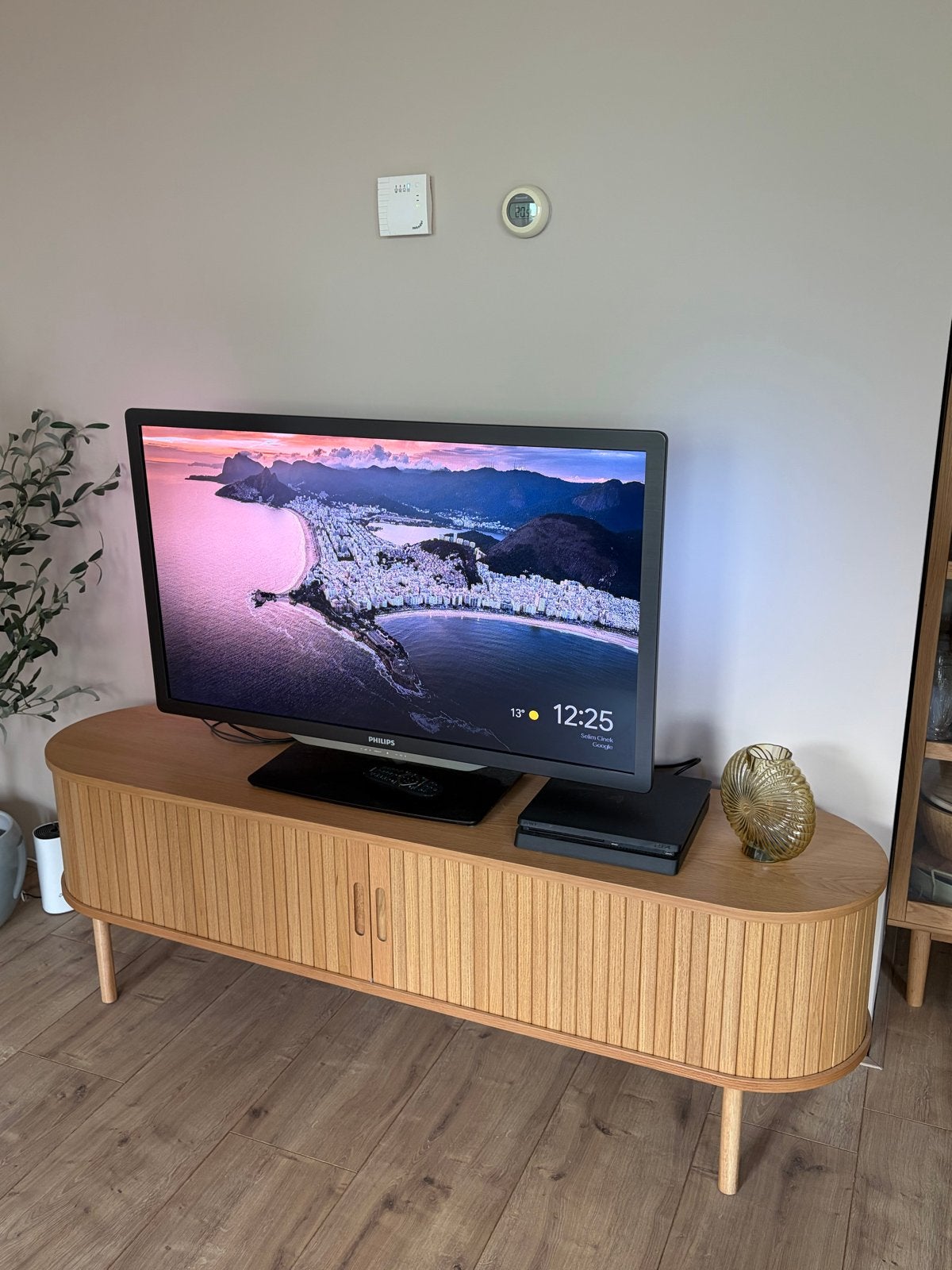 Eiken TV Meubel 160cm - Zo goed als nieuw, Ophalen, 150 tot 200 cm, Eikenhout, Zo goed als nieuw