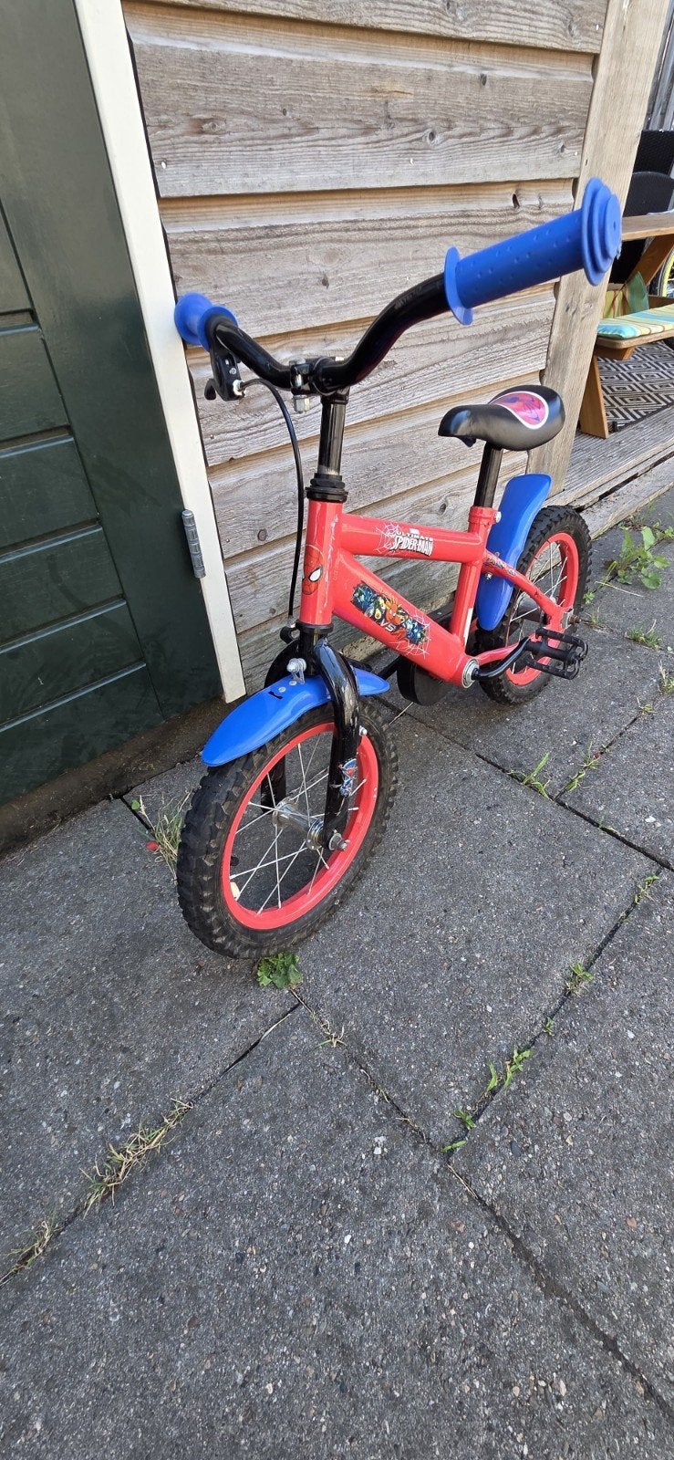 Kinderfiets Spiderman Rood/Blauw - 12 inch, Fietsen en Brommers, Fietsen | Kinderfietsjes, Ophalen