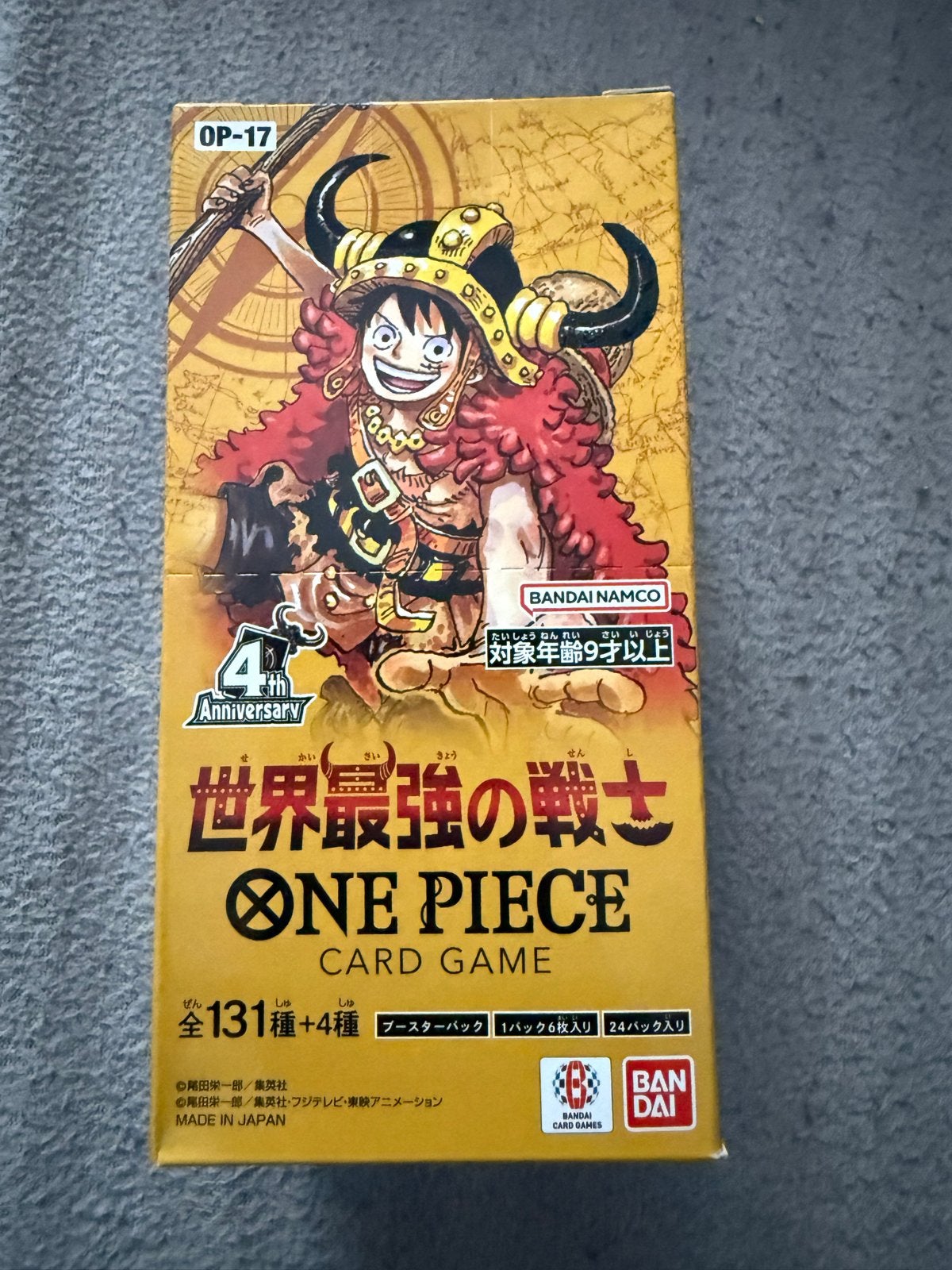 One Piece Card Game Booster Box OP-17 4th Anniversary, Hobby en Vrije tijd, Ophalen, Nieuw, Boosterbox
