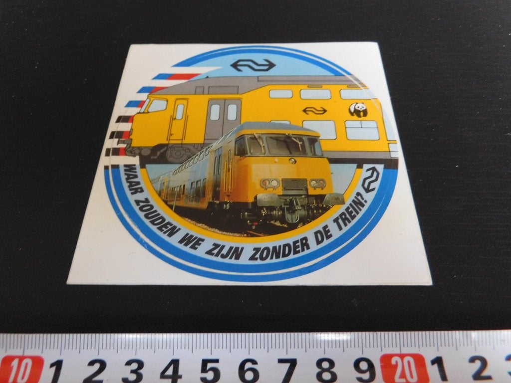 sticker NS waar zouden we zijn zonder de trein - panda, Ophalen, Zo goed als nieuw